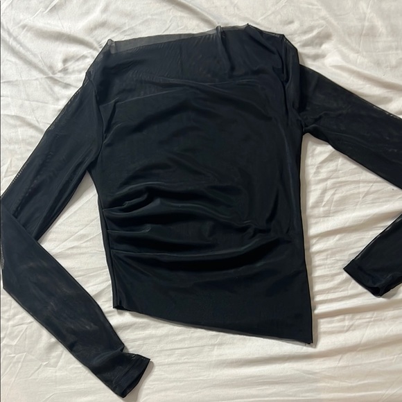 Elegant Black Sheer Women's Top - Picture 1 of 1